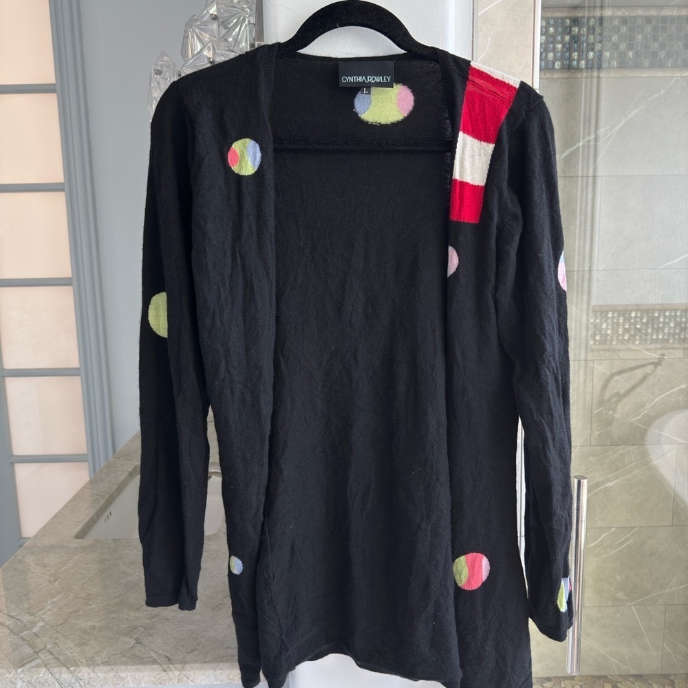 Cynthia Rowley Polka Dot Cashmere Cardigan